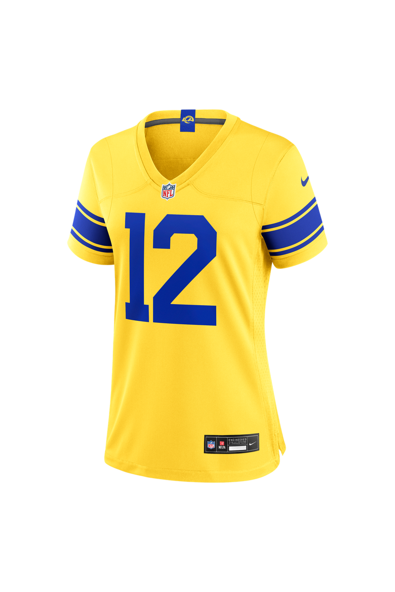 Women's Nike Puka Nacua Los Angeles Rams Classic Sol Game Jersey, Alternate, color, Gold