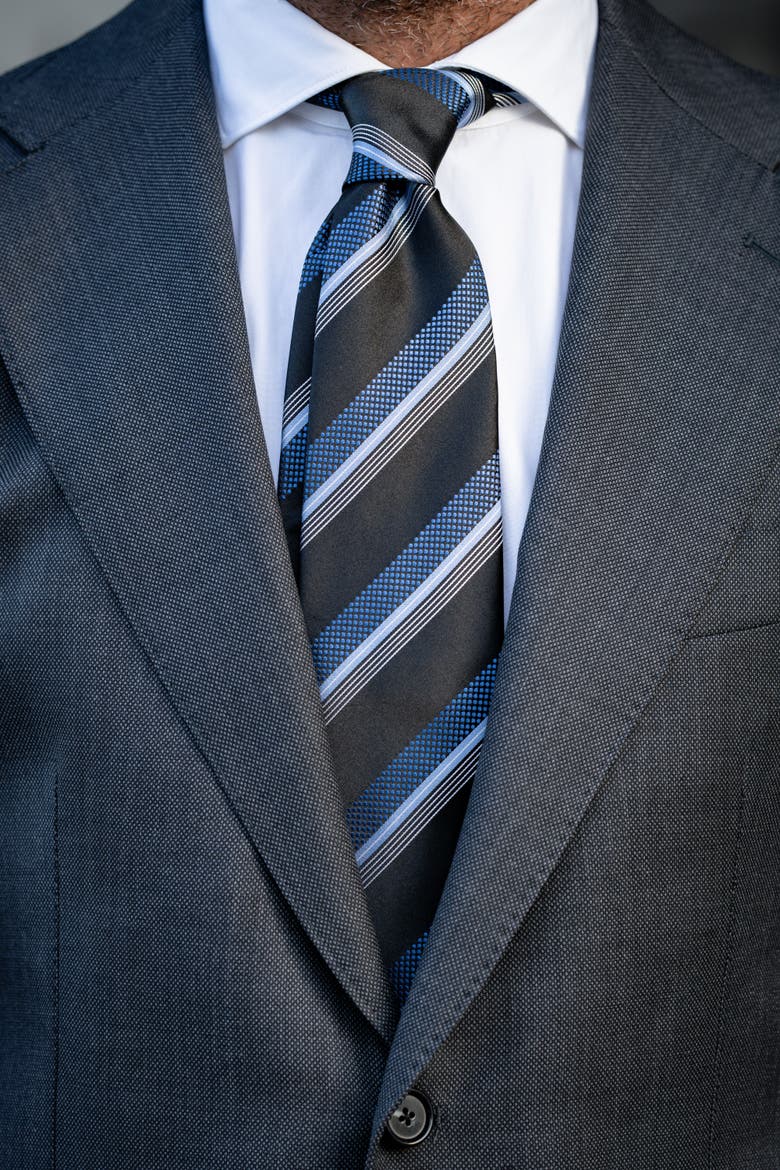 Corso - Silk Jacquard Tie for Men, Main, color, Black