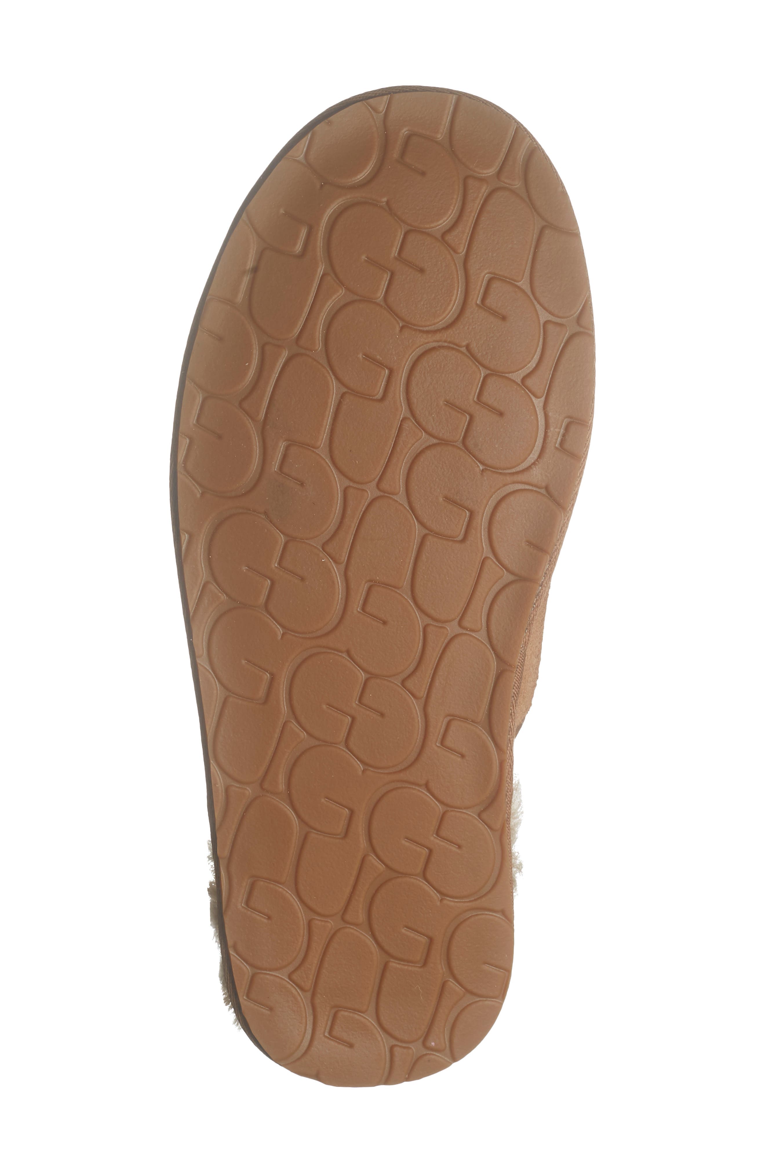 Pearle Genuine Calf Hair & UGGplush™ Scuff Slipper, Alternate, color, CHESTNUT CHESTNUT