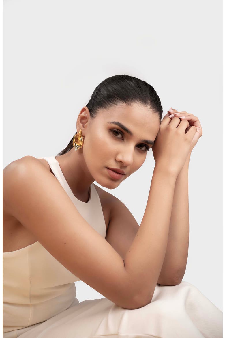 Noa Earrings, Alternate, color, 16K GOLD PLATED