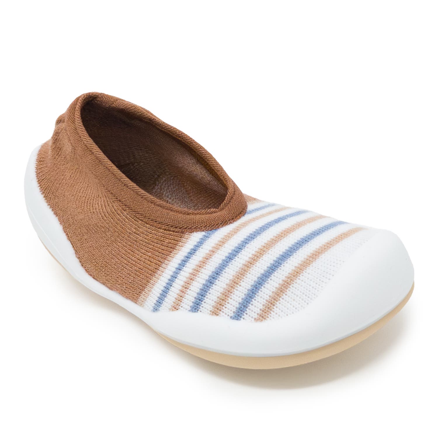 Komuello Toddler Sock Shoes Flat - Brown Stripe, Alternate, color, Brown Stripe