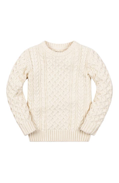 Boys' Organic Fisherman Sweater, Kids
