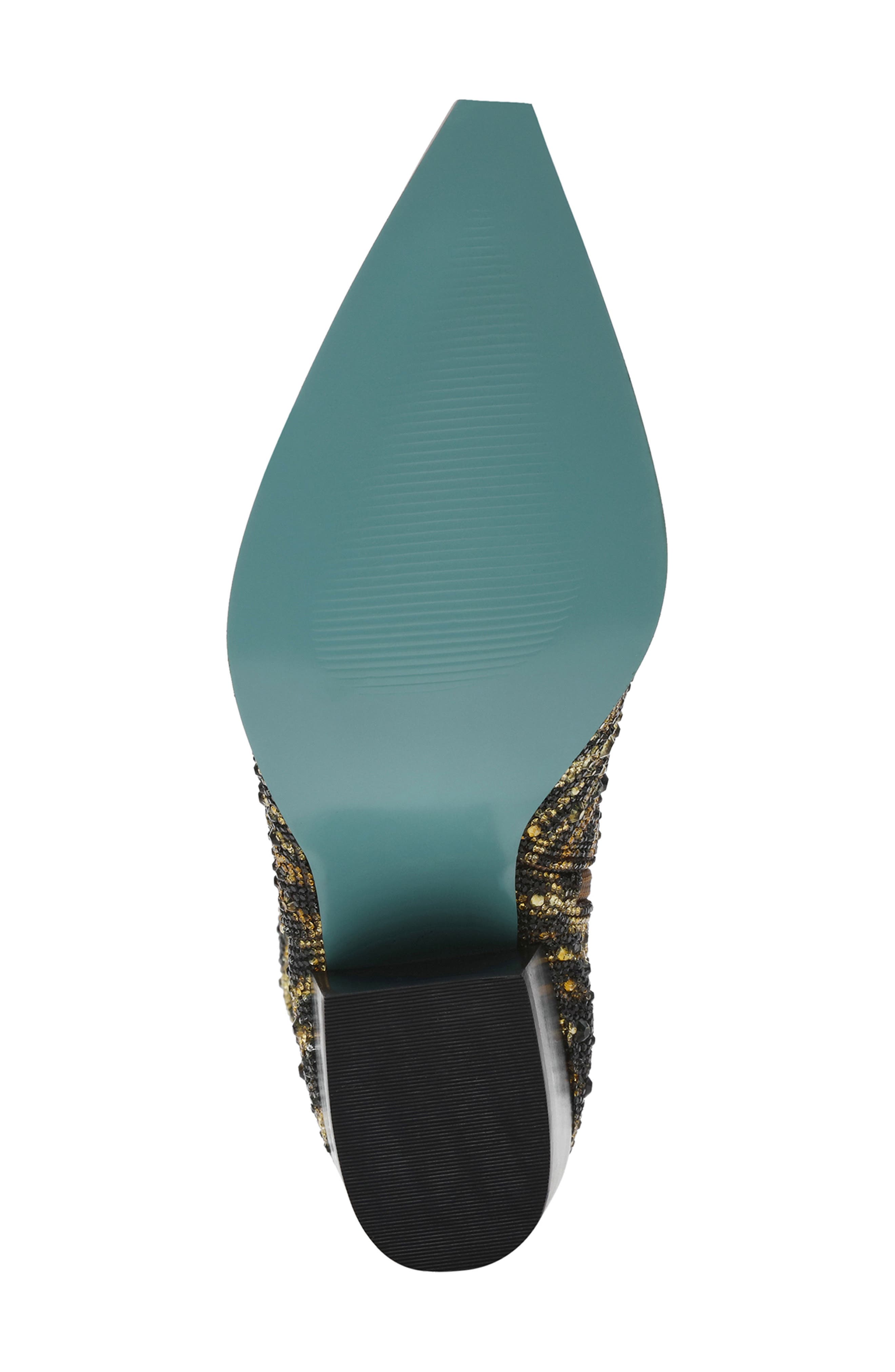 Betsey Johnson Cash Embellished Western Boot, Alternate, color, 