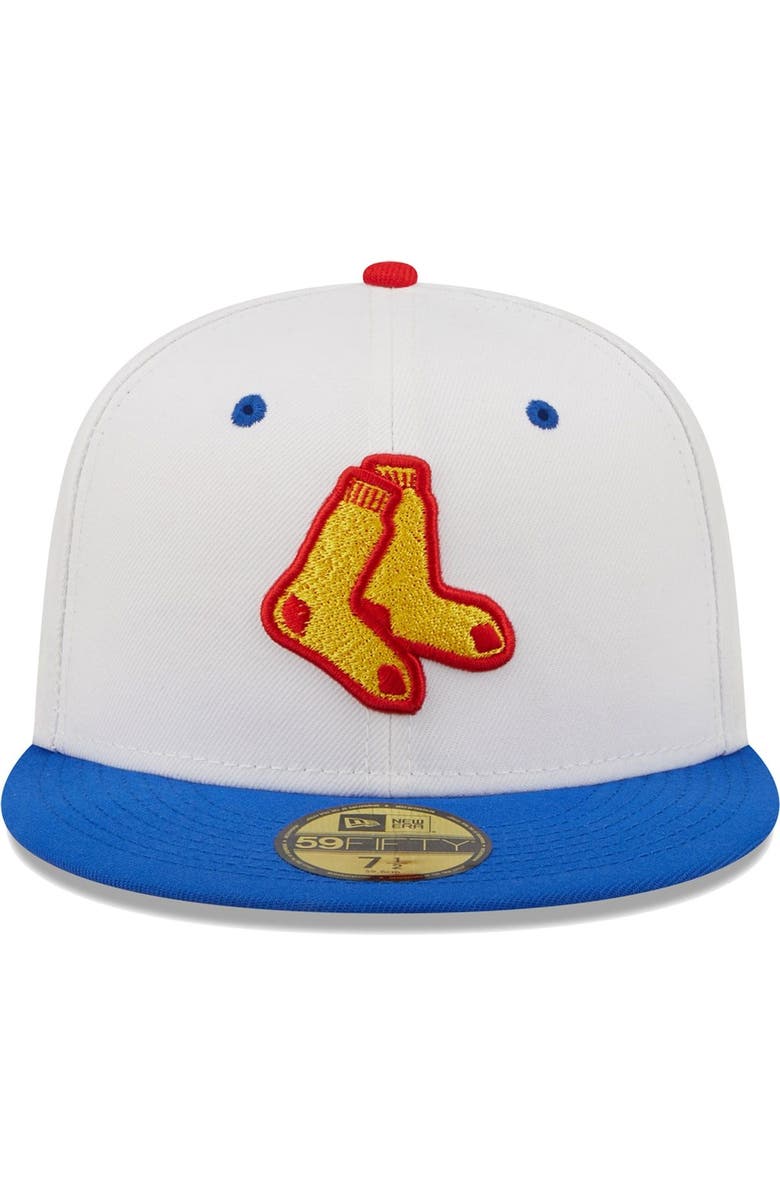 New Era Men's New Era White/Royal Boston Red Sox 100 Years at Fenway Park Cherry Lolli 59FIFTY Fitted Hat, Alternate, color, 