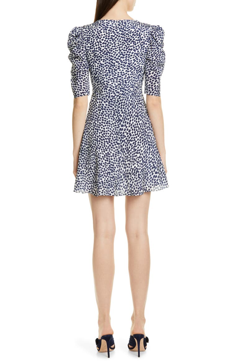 Colette Silk Minidress, Alternate, color, NAVY PAINTERLY