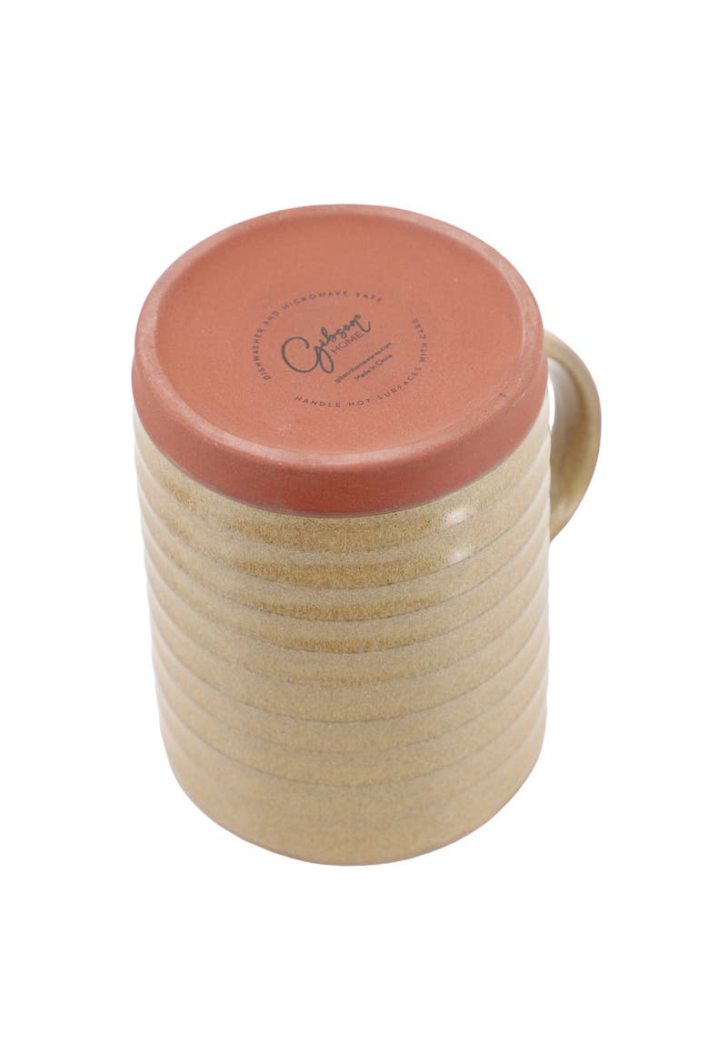Terra Bella 4 Piece 18.5 Ounce Terracotta Mug Set, Alternate, color, Beige