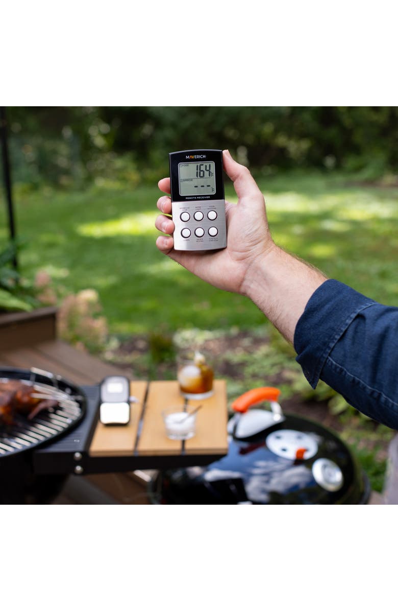 Maverick Long Range Wireless Remote Barbeque Thermometer, Dual Probe, Alternate, color, Black/Silver