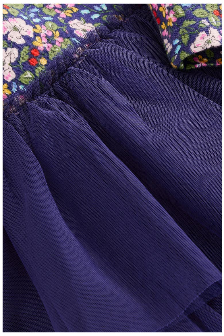 Kids' Jersey & Tulle Dress, Alternate, color, STARBOARD BLUE BERRY FLORAL