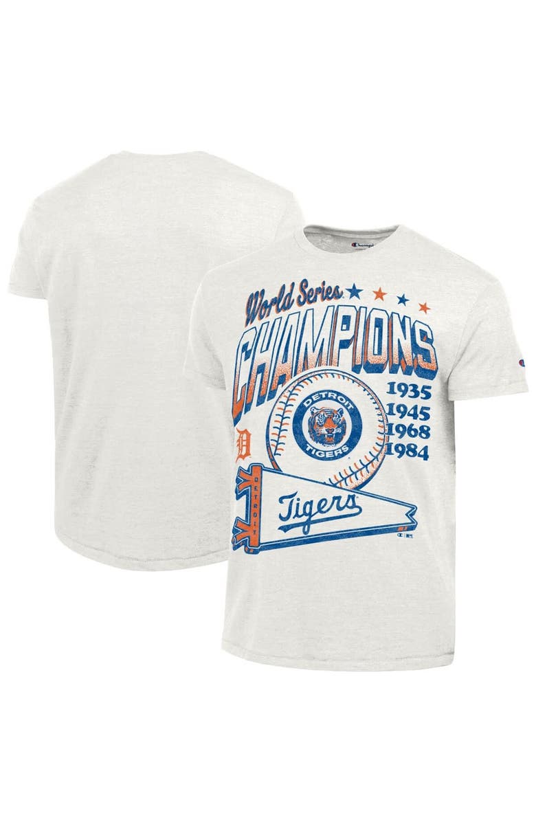 Champion Men's Champion White Detroit Tigers Winning Tradition Cooperstown Tri-Blend T-Shirt, Main, color, White