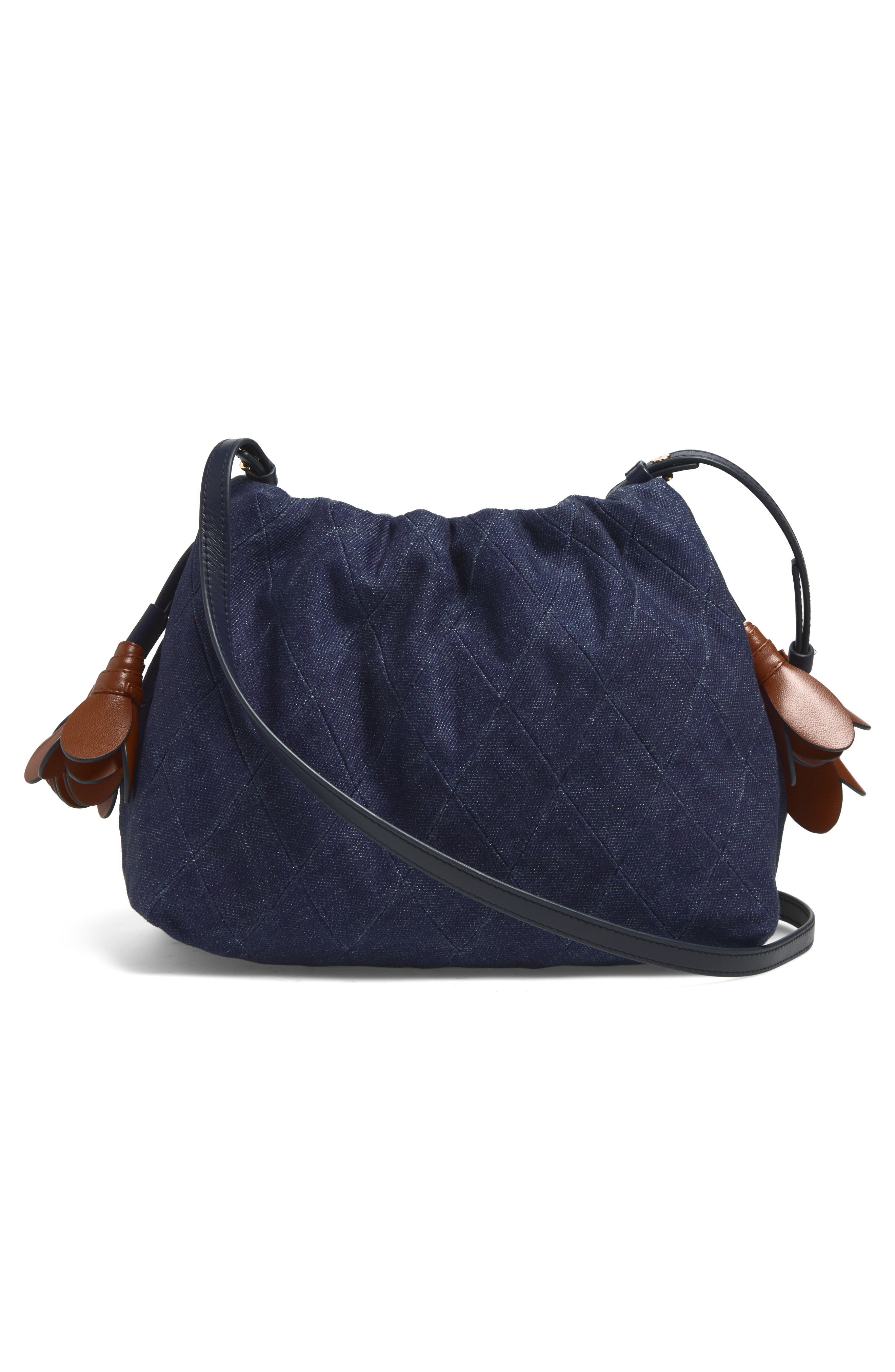 Zimmermann Medium Cloud 91 Canvas Clutch, Alternate, color, Denim