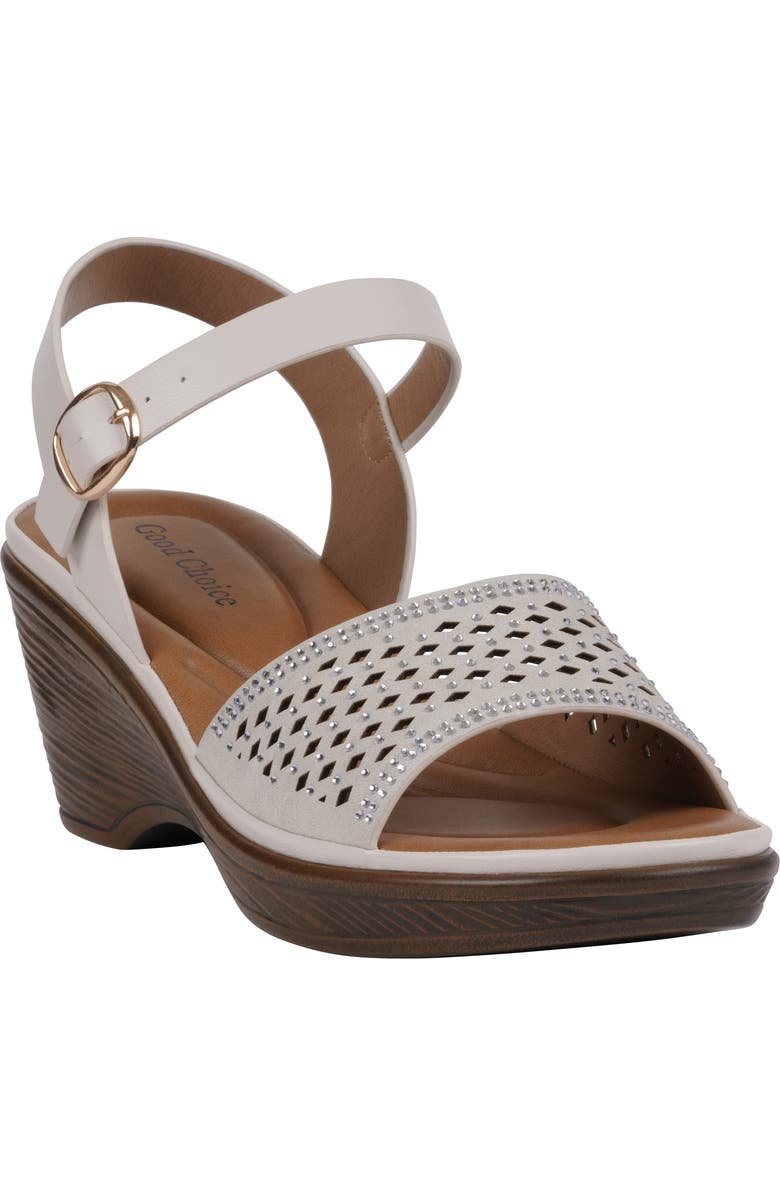 GC SHOES Ankle Strap Sandal, Main, color, Ivory