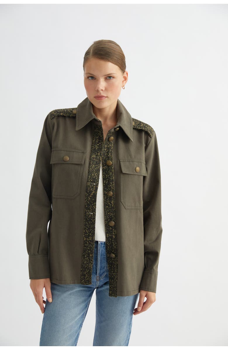 Labeca London Khaki Army Jacket, Main, color, Khaki