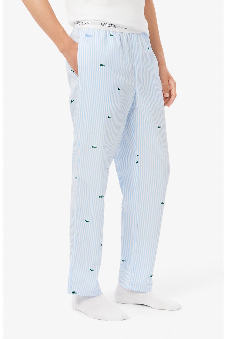 Monogram Stretch Cotton Pajama Pants, Alternate, color, EIP OVERVIEW/ WHITE-GREEN