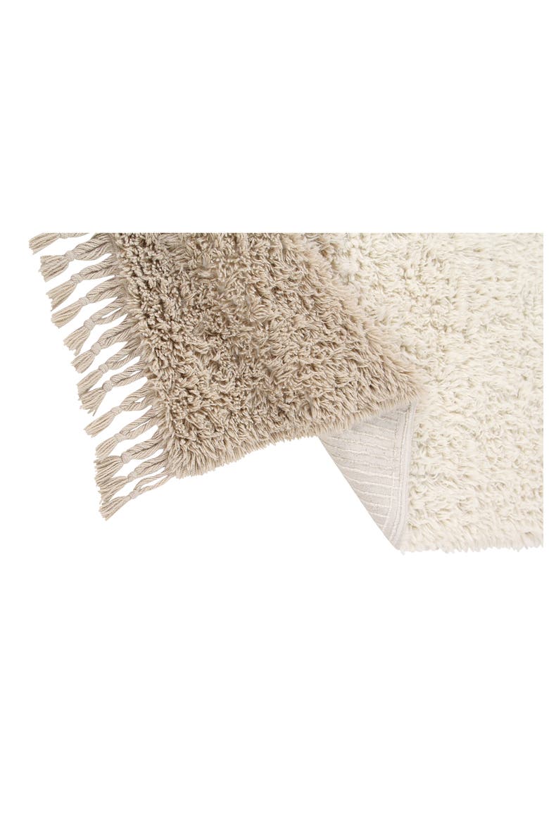 Into the Blue Washable Wool Rug, Alternate, color, ALMOND