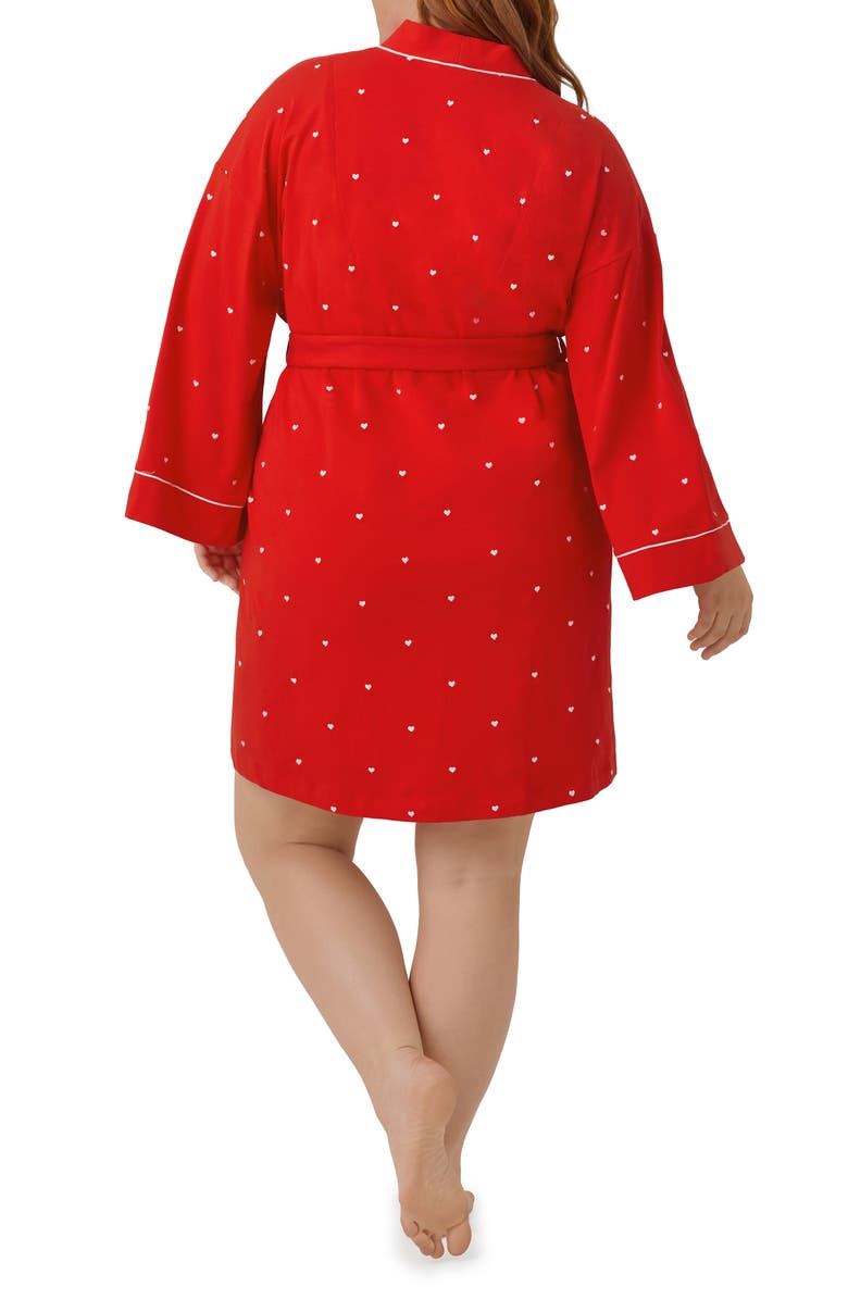 BedHead Pajamas Heart Dot Stretch Organic Cotton Jersey Robe, Alternate, color, 