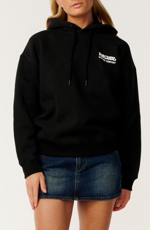 Surf Puff Print Graphic Hoodie