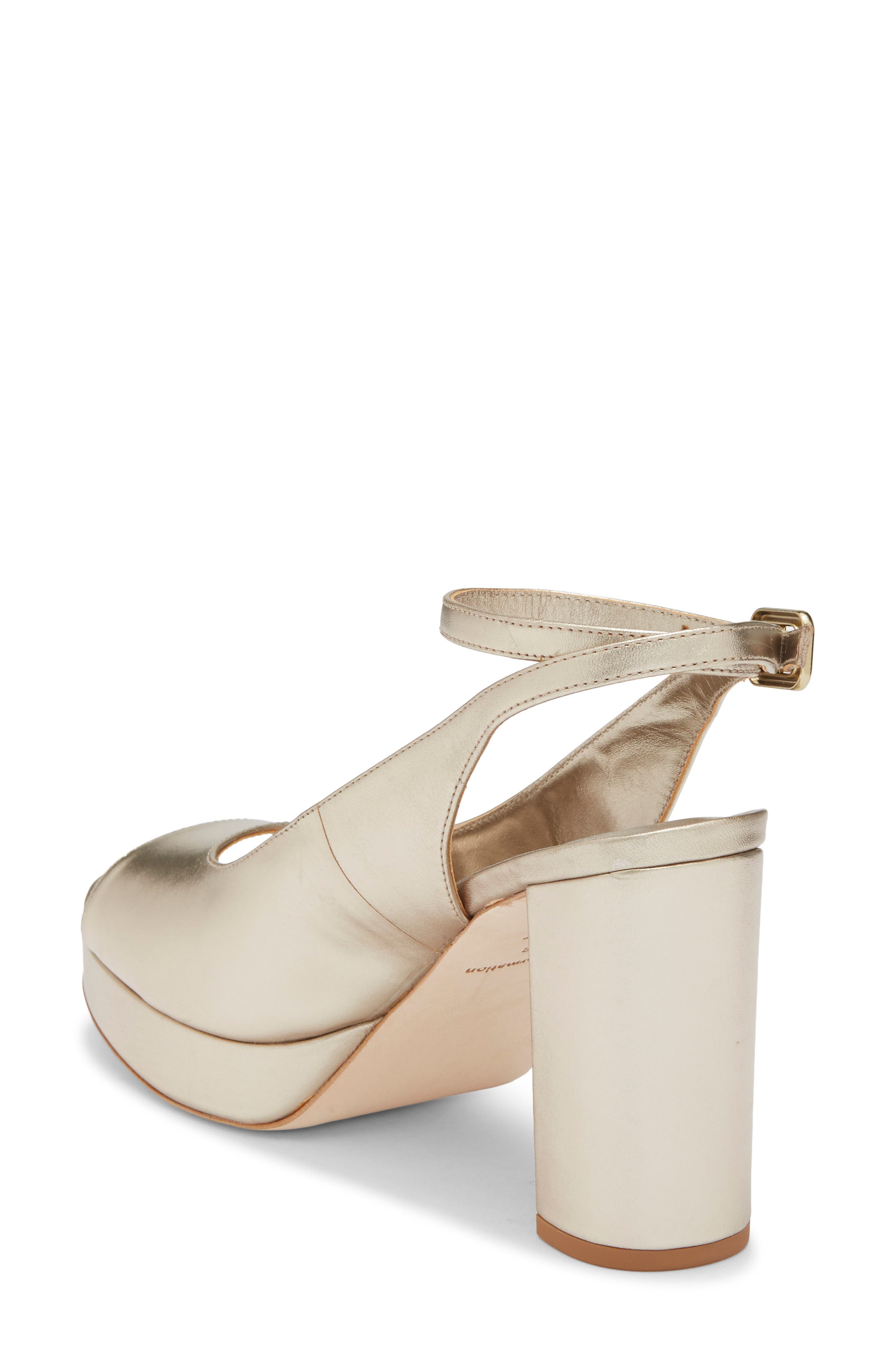 Paulette Platform Sandal, Alternate, color, GOLDEN HAZE LEATHER