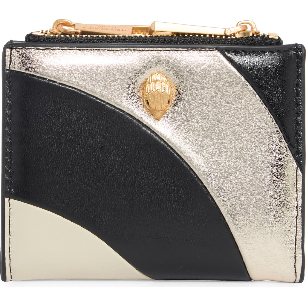 Kurt Geiger London Kensington Leather Flap Wallet In Gray