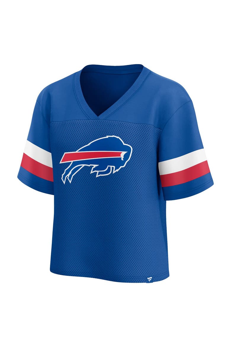 Women's Fanatics Branded  Royal Buffalo Bills Established Jersey Cropped V-Neck T-Shirt, Alternate, color, Royal