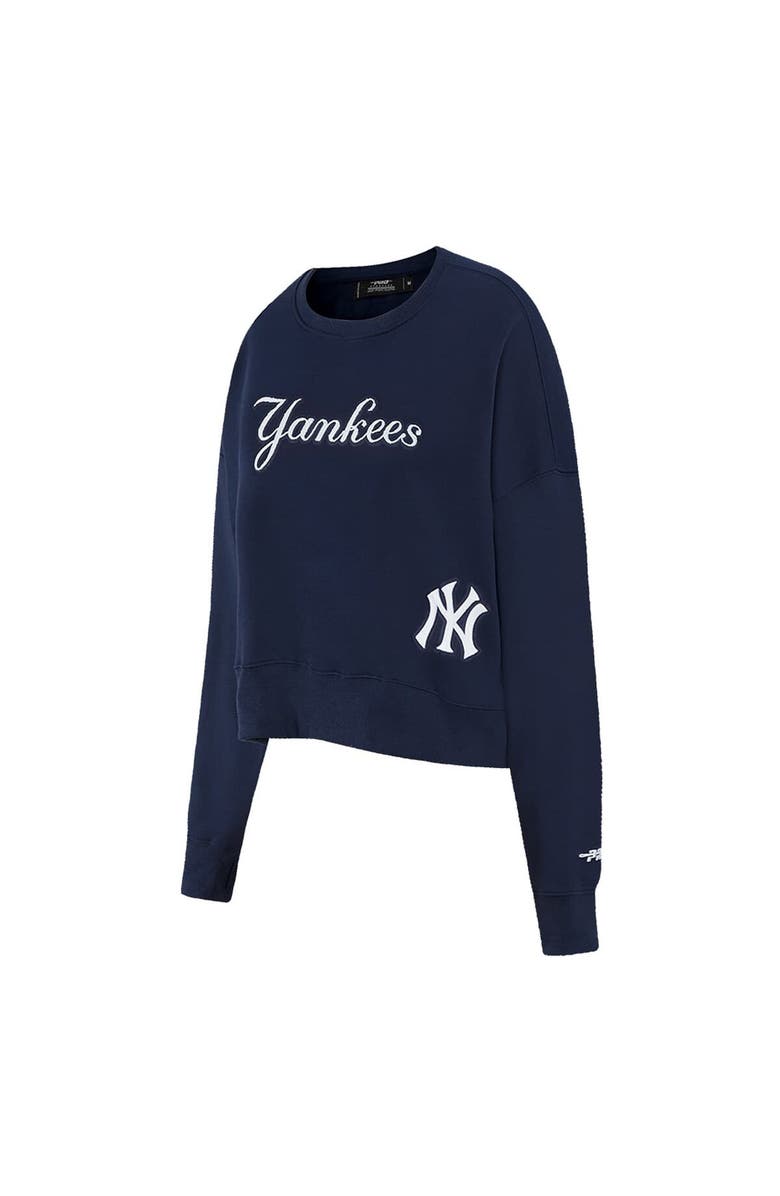 PRO STANDARD Women's Pro Standard Navy New York Yankees Game Day Classics Crewneck Pullover Sweatshirt, Alternate, color, 