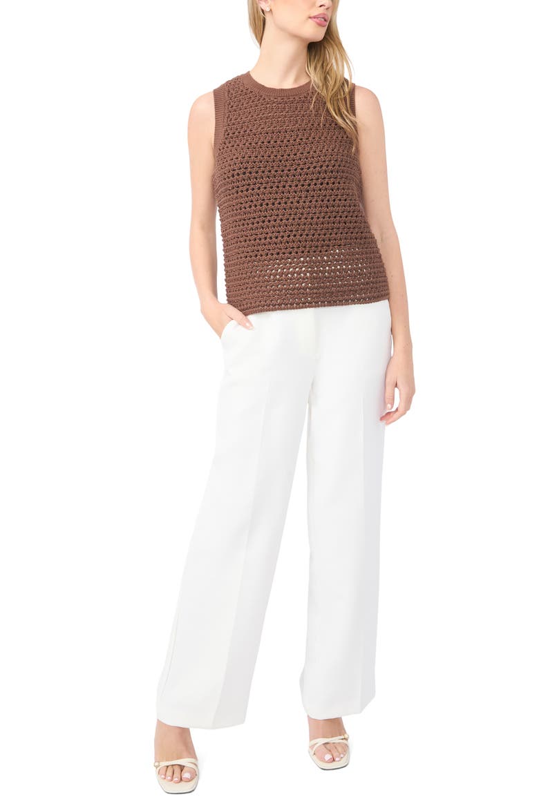 Open Stitch Sweater Tank, Alternate, color, CARAFE