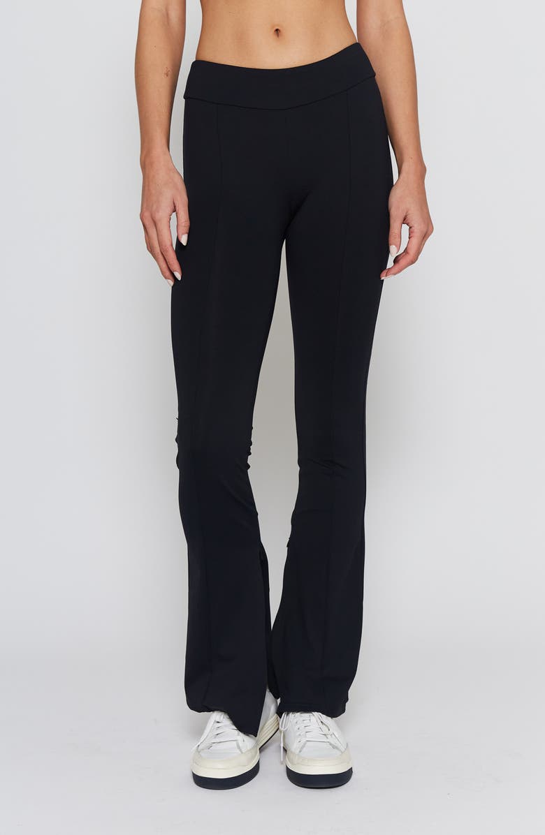 L'ETOILE SPORT SPLIT HEM PANTS, Main, color, Black