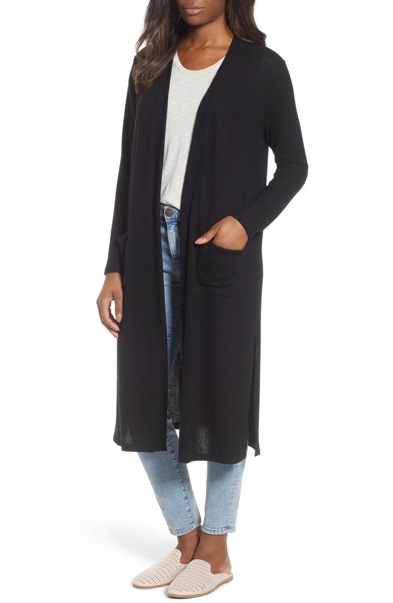 GIBSONLOOK Gibson Long Fleece Open Cardigan, Main, color, 
