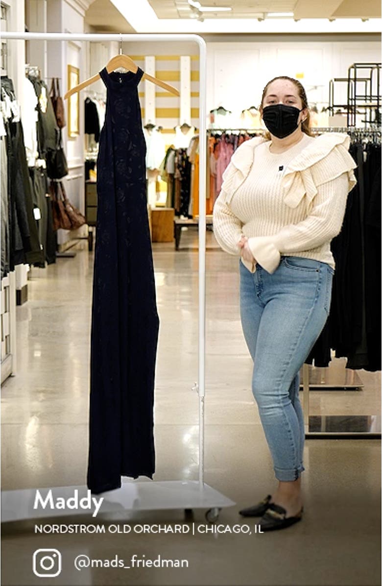 Red Carpet Ready Halter Column Gown, sales video thumbnail