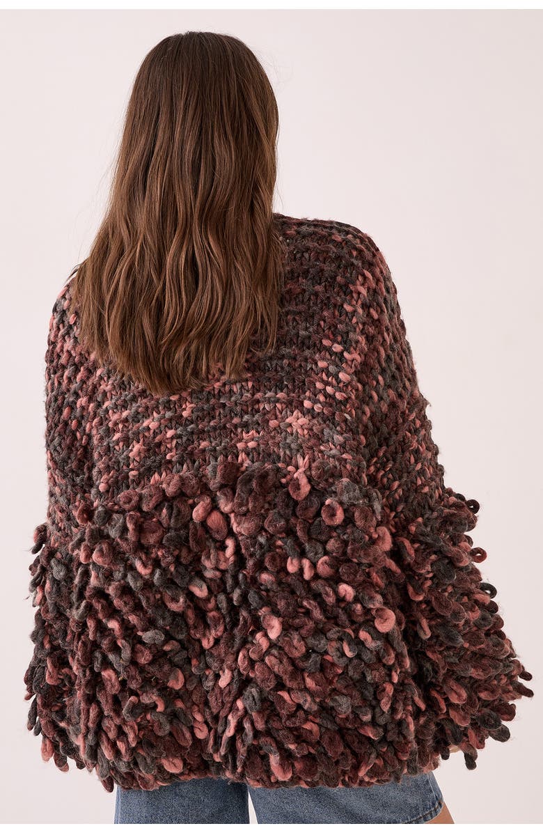 NASTY GAL Extreme Loopy Cardigan, Alternate, color, Pink