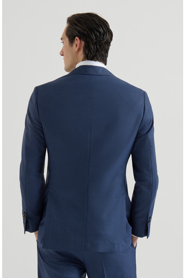 Houndstooth blazer, Alternate, color, Navy Blue