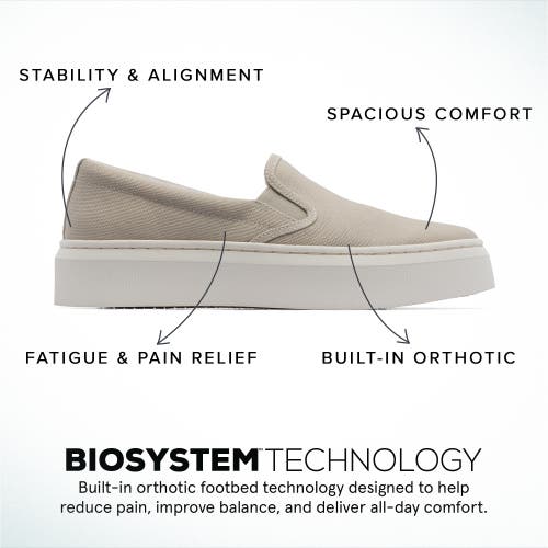 Abeo Jumpstreet Slip On In Beige Canvas - Regular