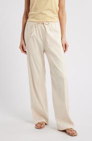 rag & bone Logan Drawstring Linen Blend Pants
