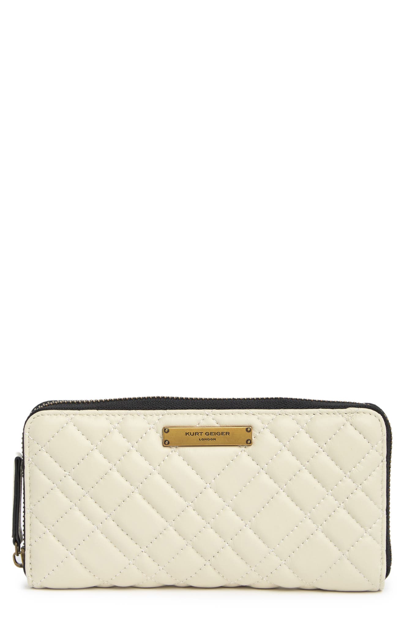 Kurt Geiger London Quilted Leather Zip Around Wallet