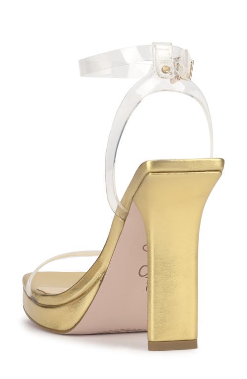 Jessica Simpson Adonia Ankle Strap Sandal In Clear/gold