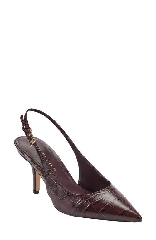 Marc Fisher Ltd Dorie Slingback Pointed Toe Pump In Brown