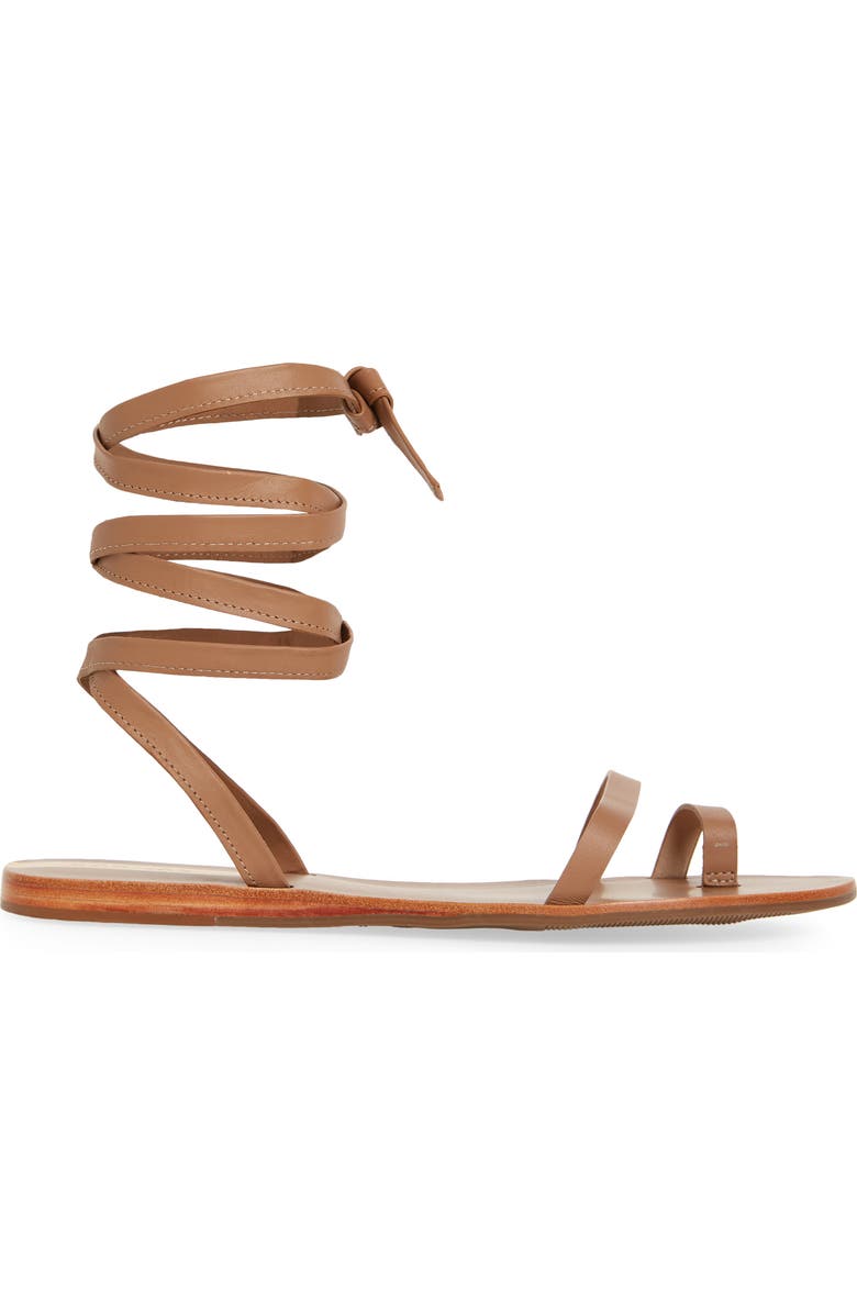 Kaanas Lingam Ankle Tie Flat Sandal, Alternate, color,