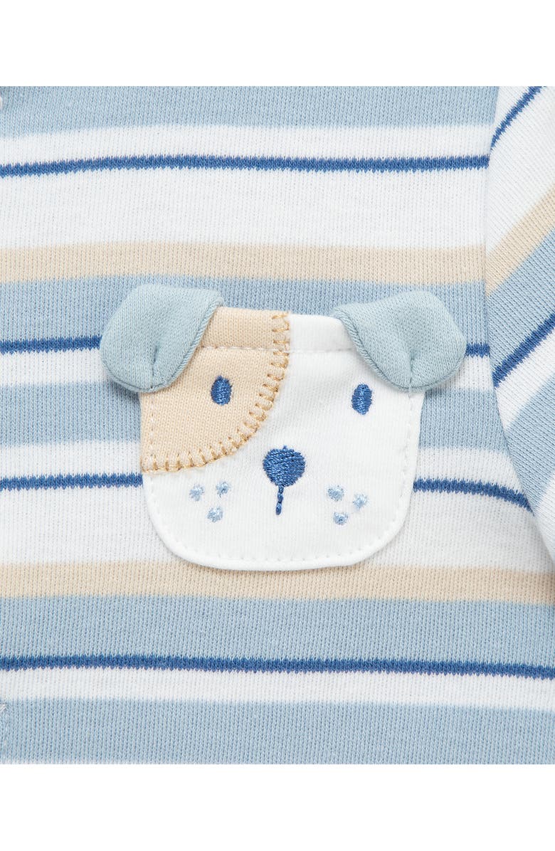 Little Me Puppy Appliquè Bodysuit & Shorts Set, Alternate, color, Tan