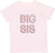 Sweet Wink Big Sis Embroidered Patch Short Sleeve T-Shirt