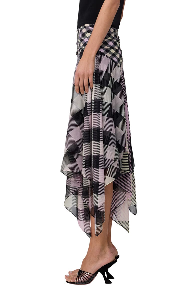 Margot Silk Handkerchief Hem Midi Skirt, Alternate, color, HIGHLAND