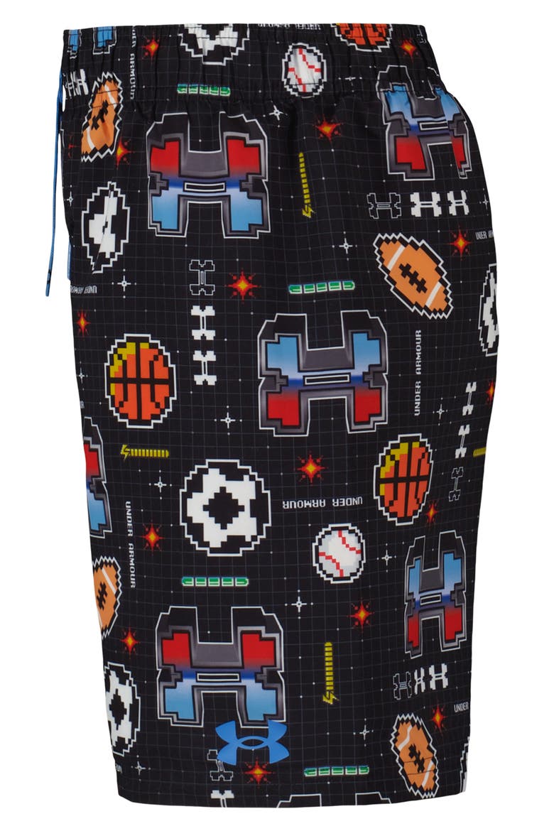Kids' Gamer Mode Volley Swim Trunks, Alternate, color, BLACK