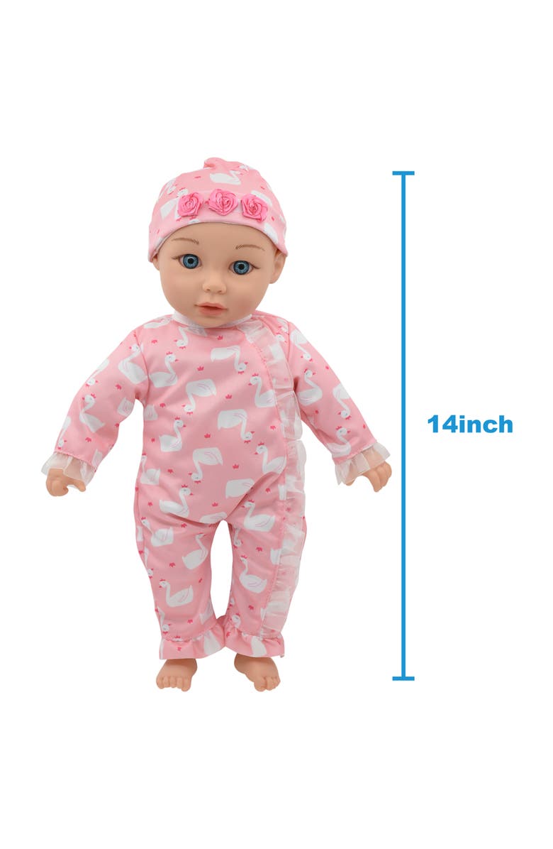 Little Darlings 14" Kiss N Tickles Baby Doll Pink, Alternate, color, Multicolored