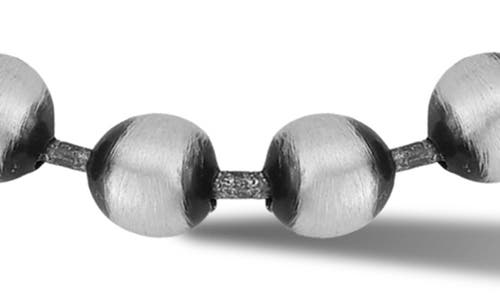 Yield Of Men Oxidized Sterling Silver Ball Chain Necklace In Metallic
