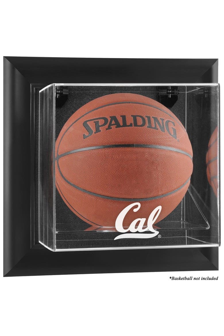 Cal Bears Black Framed Wall-Mountable Basketball Display Case, Main, color, Black