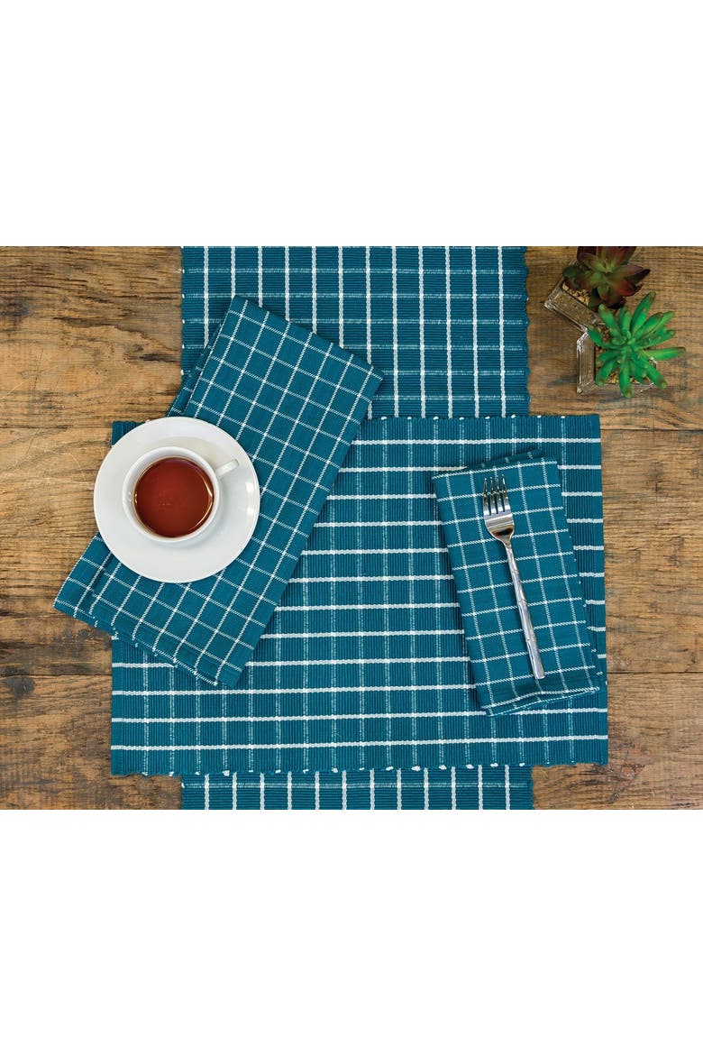 Windowpane Cotton Kitchen Towel, Alternate, color, Blue