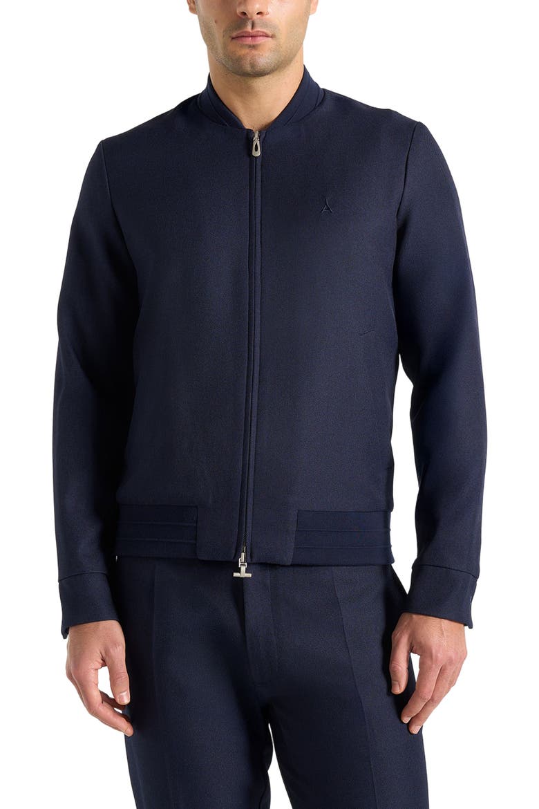 Sami Tailored Bomber Jacket, Alternate, color, Navy