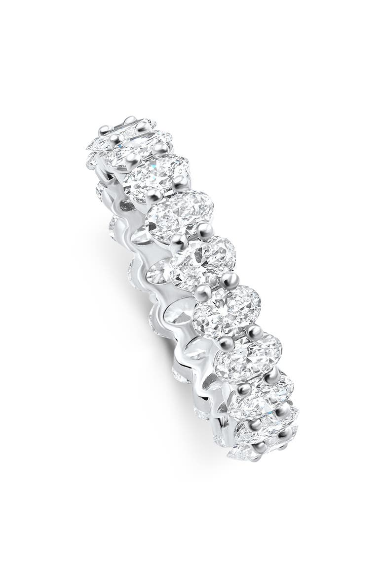 14k Gold 2.25ct Oval Diamond Eternity Ring, Alternate, color, 14k White Gold