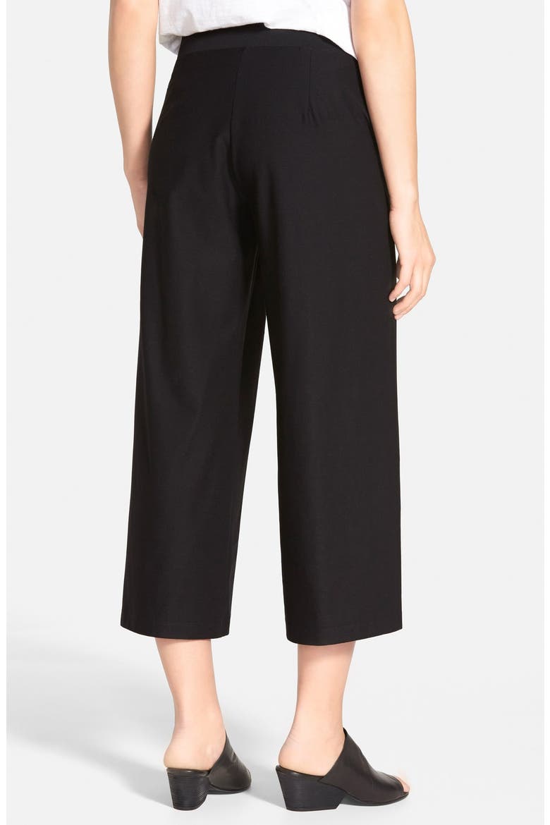 Wide Leg Crop Pants, Alternate, color, BLACK