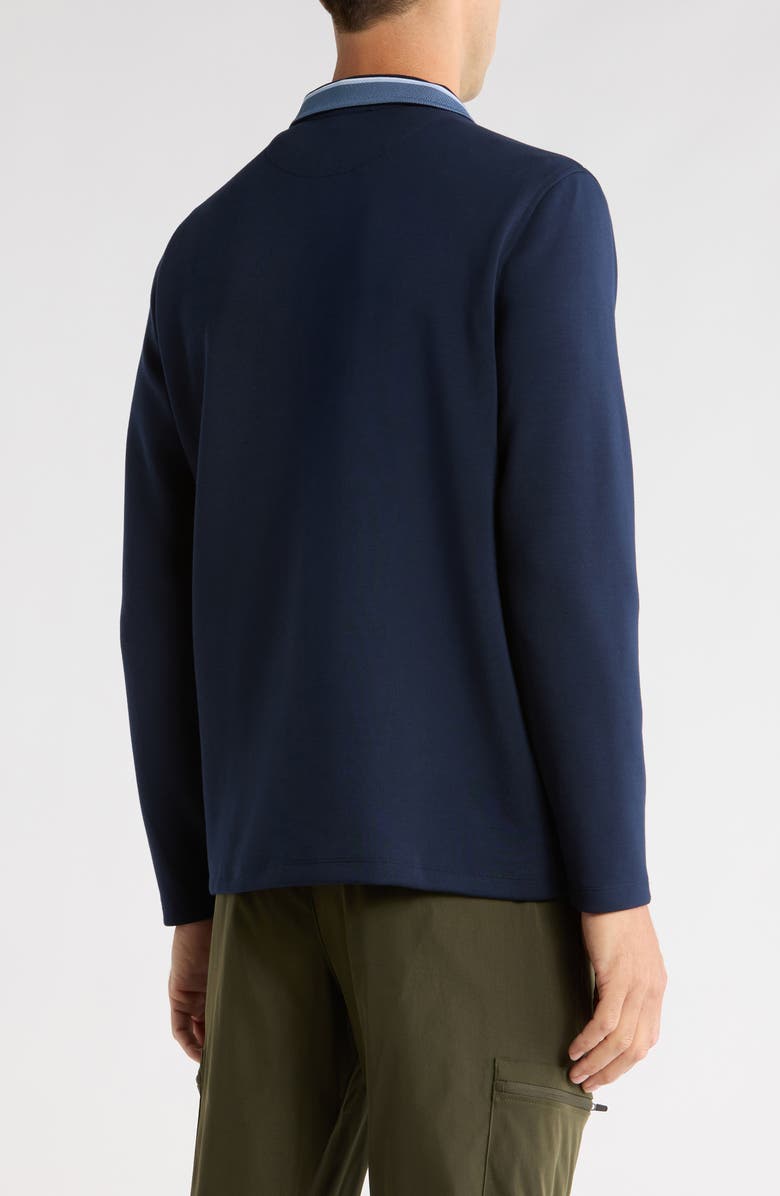 Tahari Slim Fit Half Zip Pullover, Alternate, color, Blue Multi