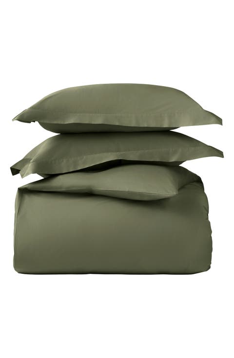 Classic Organic Cotton Sateen Duvet & Sham Set