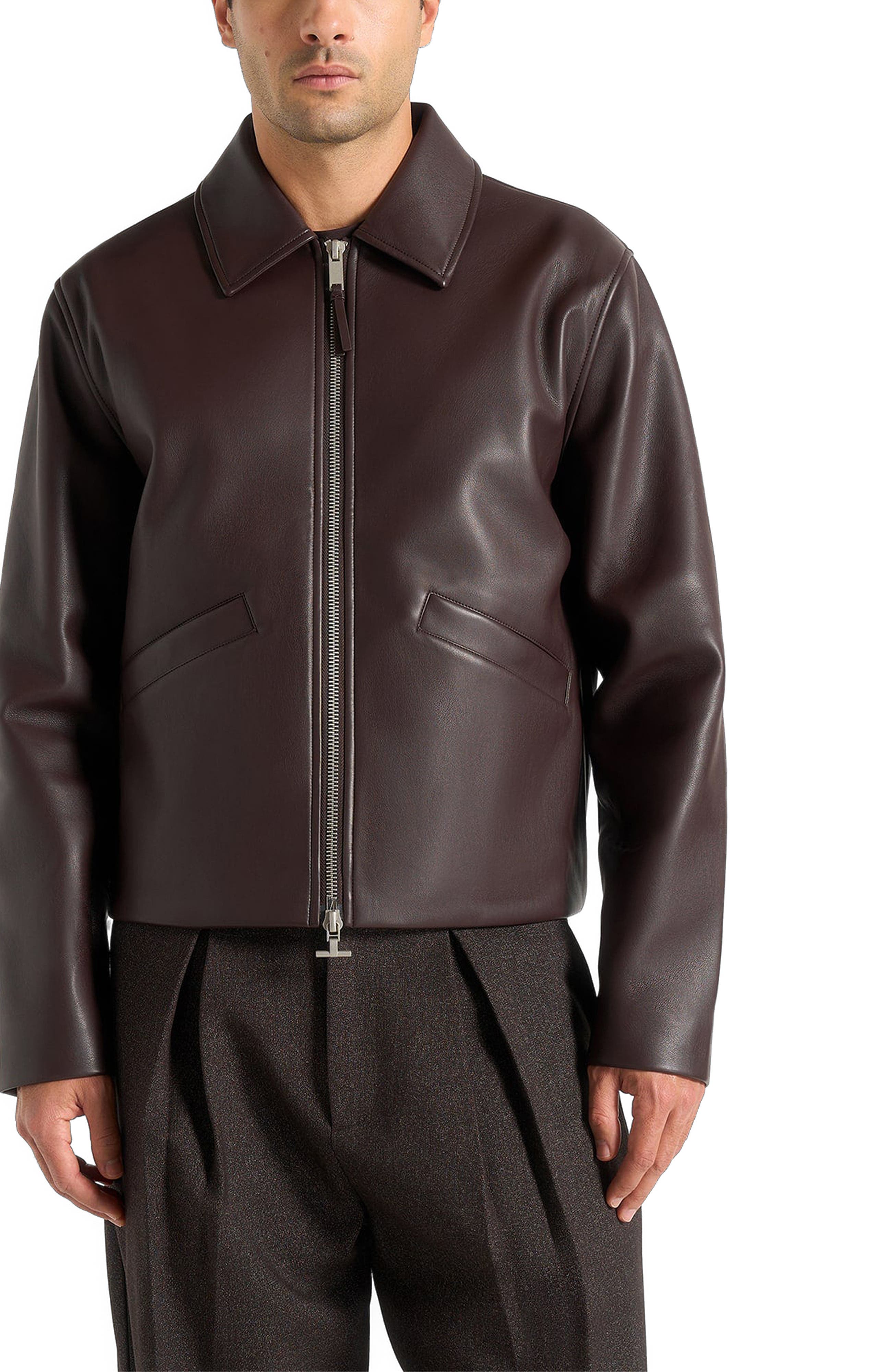 Yves Minimal Leather Jacket - image 3